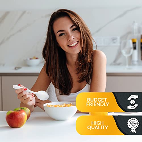 Heavy Weight Disposable Plastic Soup Spoons (200 Count)