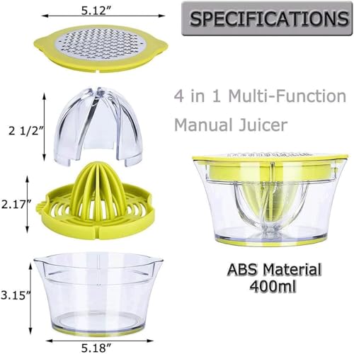 Citrus Lemon Orange Juicer Manual Hand Squeezer with Built