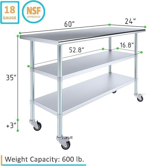 60x24 Heavy Duty Work Table