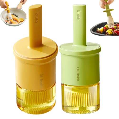 Glass Oil Dispenser with Heat Resistant Brush