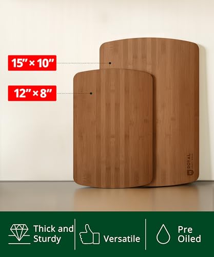 Wooden Cutting Boards for Kitchen Meal Prep & Serving (2 Count)