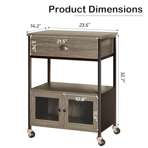 Coffee Bar Cart Cabinet
