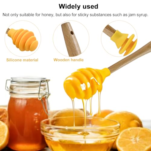 3 Pack Silicone Honey Dipper Sticks