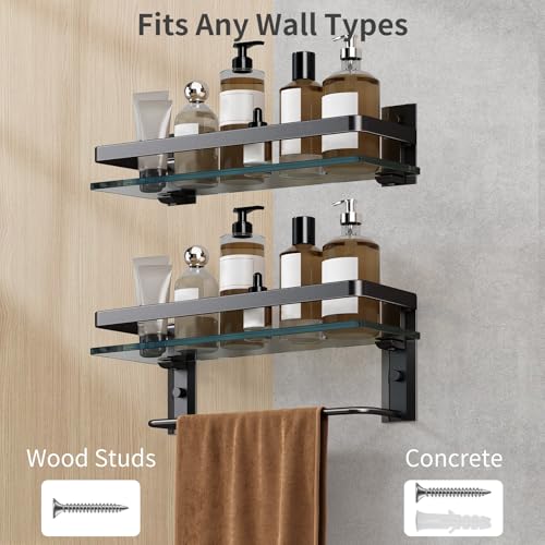 Bathroom Shelves Wall Mounted (2 Count)
