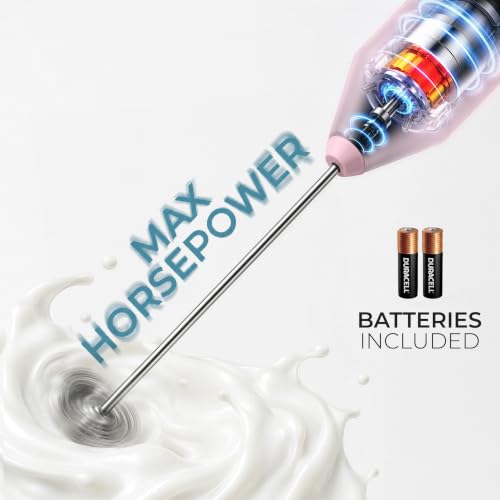 Powerful Milk Frother AA Batteries Included