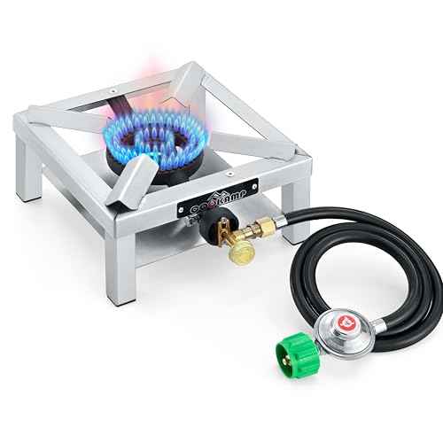 Propane Burner Angle Iron Camp Stove with CSA Listed Regulator and 4ft Hose