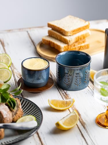 Ceramic Butter Crock with Lid for Countertop