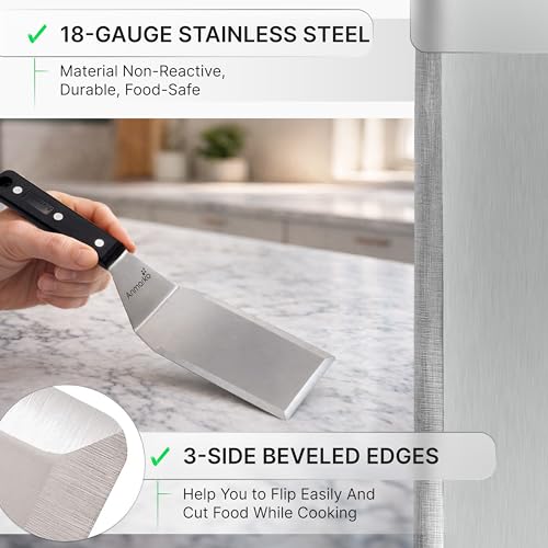 Stainless Steel Spatula Set (3 Count)