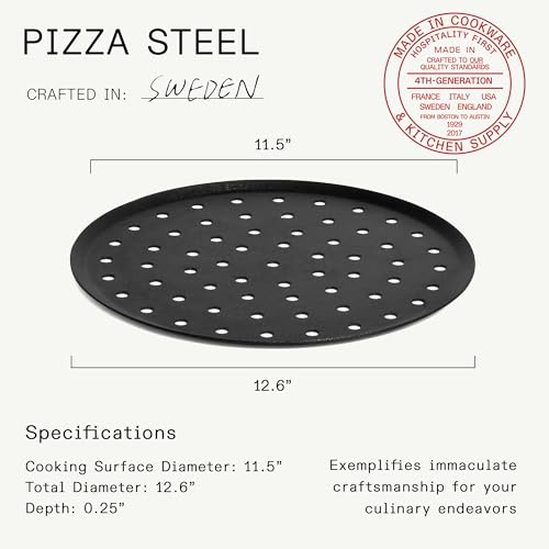 Cookware Seasoned 12" Carbon Pizza Steel