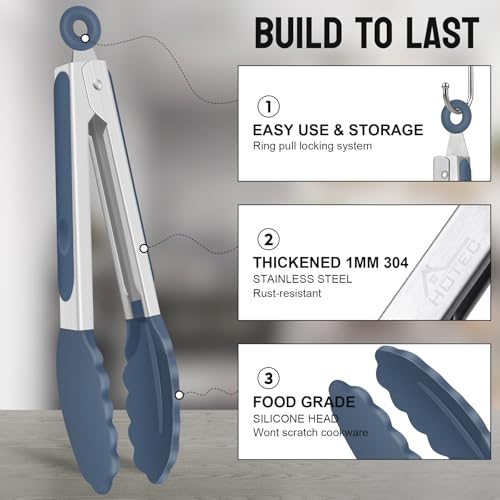 Silicone Serving Tongs for Cooking 9 (3 Count)