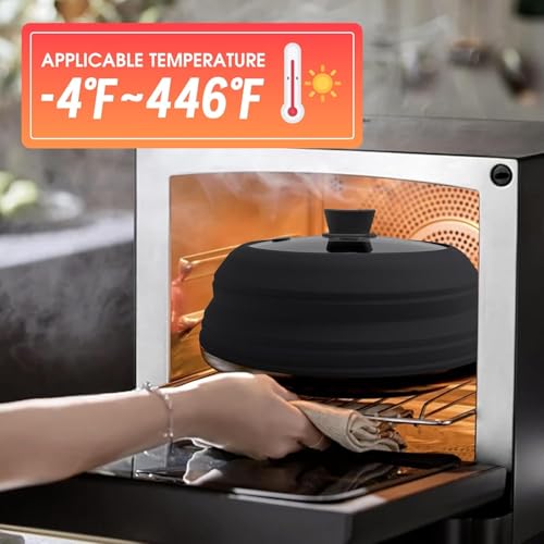 10.5 Inch Silicone & Glass Microwave Splatter Cover
