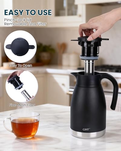 Stainless Steel Thermal Coffee Carafe Lid With Tea Infuser