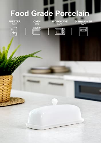 Ceramic Butter Dish with Lid for Countertop