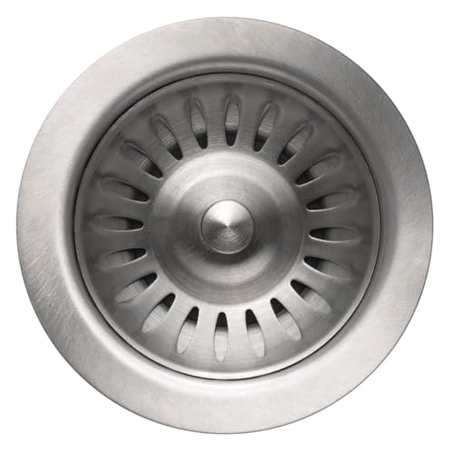 190-9180 - 3-1/2 inch Stainless Steel Kitchen Sink Basket Strainer, Durable Food Catcher Stopper for Metal Kitchen Sink, Ideal for Filtering Waste and Preventing Clogs