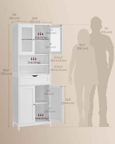 Storage Cabinet with LED Lights