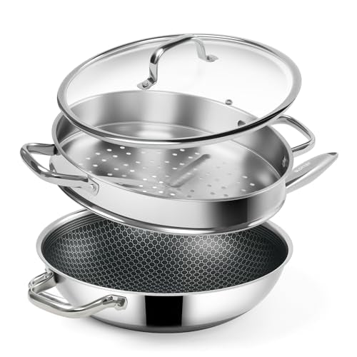 Hybrid 12 Inch Wok with Steamer