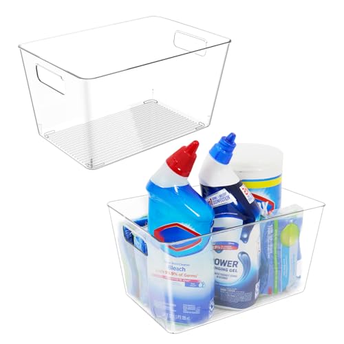 6 Pack Clear Plastic Storage Bins (6 Count)