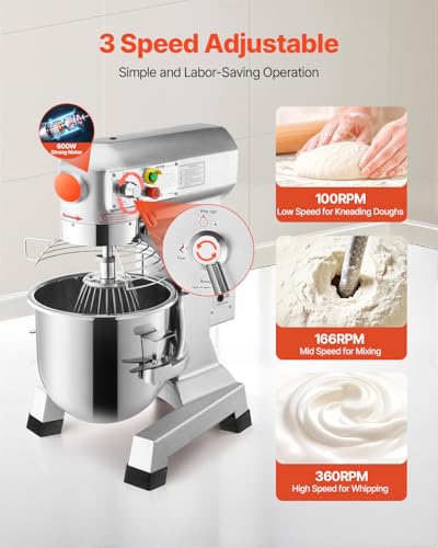 20Qt Commercial Food Mixer with Timing Function