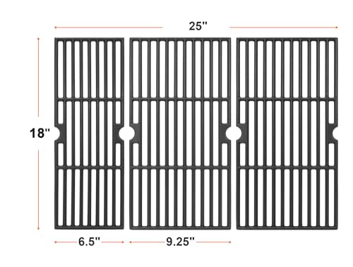 18" Cast Iron Grill Grates for Charbroil Performance 4 Burner