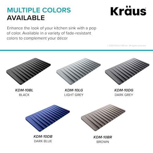 Self Draining Silicone Dish Drying Mat or Trivet for Kitchen Counter in Dark Blue
