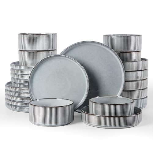 Star Stoneware Dinnerware Sets with Pasta Bowls (24 Count)
