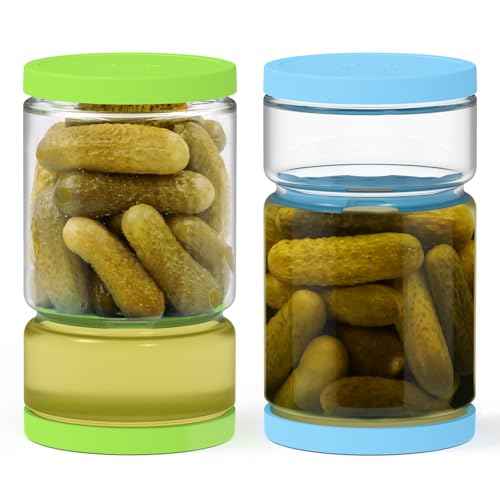 Glass Pickle Container with Strainer (2 Count)