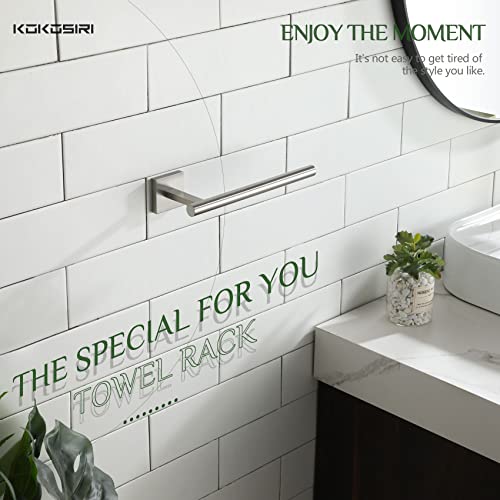 Towel Holder Brushed Nickel Bathroom Accessory Hand Towel Bars Wall Mounted Kitchen Cabinet Paper Holder Stainless Steel 2 Pack