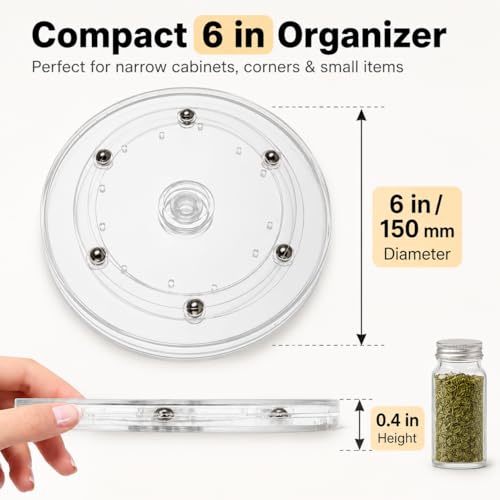 6 Pack Small Lazy Susan 6 inch
