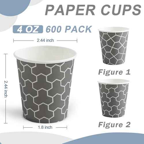 600 Pack 4 oz Paper Cups (600 Count)