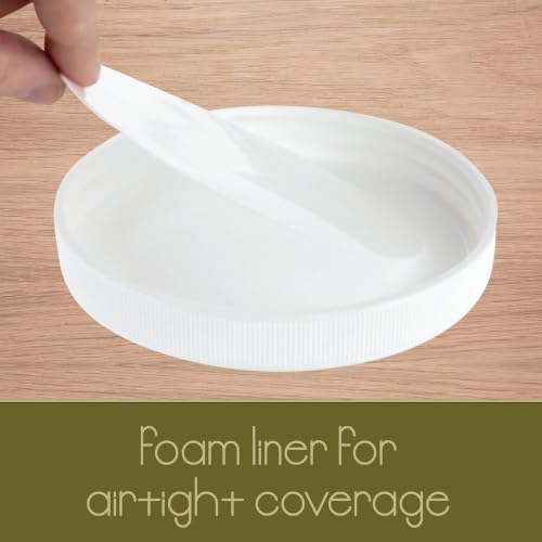 1 Gallon Glass Jar Wide Mouth with Airtight Foam Lined Plastic Lid (3 Count)