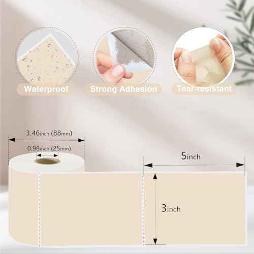 3 X 5 Inch Printable Waterproof Rectangle Color Coding Labels