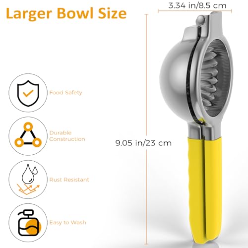 Lemon Squeezer 304 Stainless Steel Large Metal Manual Citrus Juicer