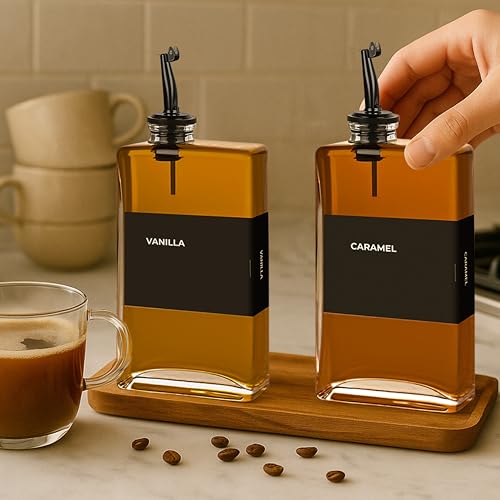 Glass Oil Dispenser for Kitchen (2 Count)