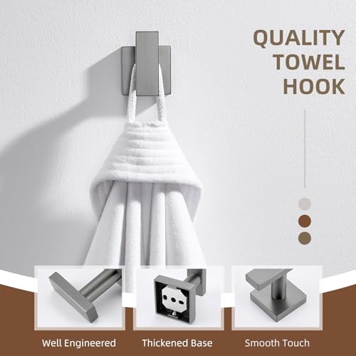 Gunmetal Gray Bathroom Towel Hook