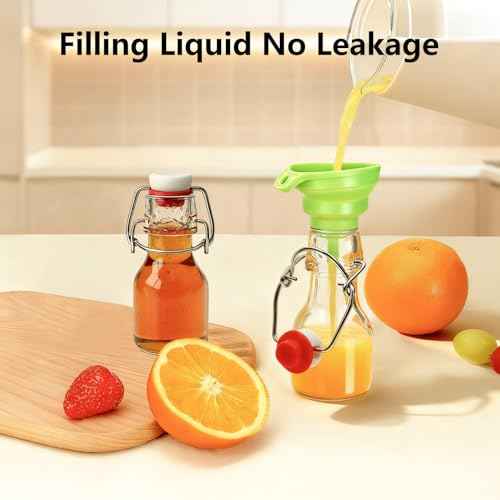 20pack 2oz Swing Top Glass Bottles with Airtight Lids for Vanilla