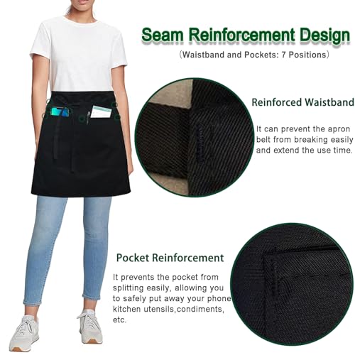 4 Pack Short Server Waitress Chef Apron (4 Count)