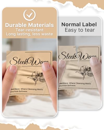 Brown 3" x 3" Square Thermal Label Stickers