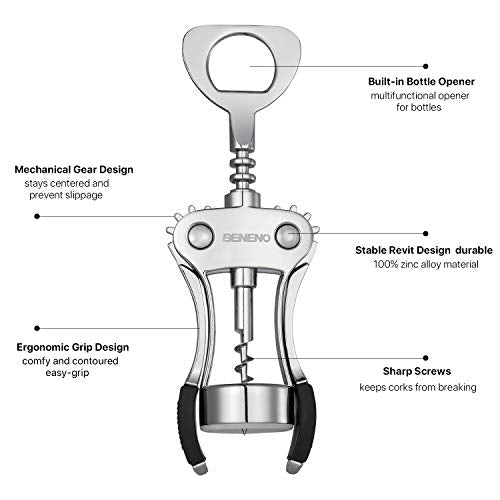 Wine Opener with Stainless Steel Wine Foil Cutter