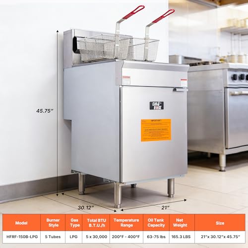 75 lb Commercial Propane Deep Fryer