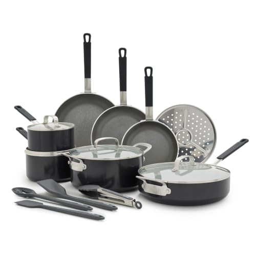 X Bobby Flay 16 Piece Ceramic Nonstick Cookware Set