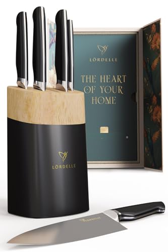 Lordelle 5 Pc Knife Block Set