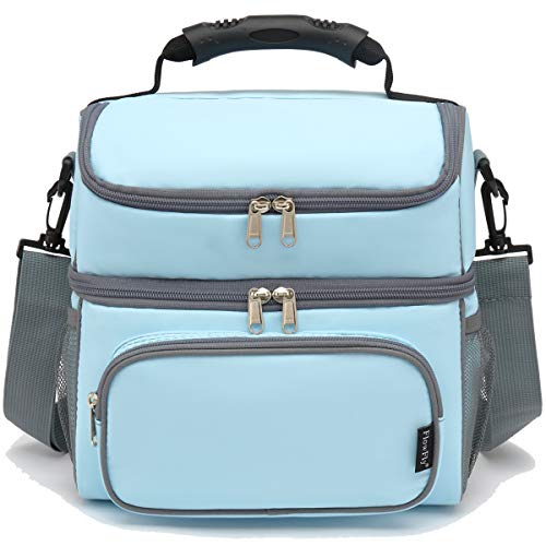 Double Layer Cooler Insulated Lunch Bag Adult Lunch Box Large Tote Bag for Men