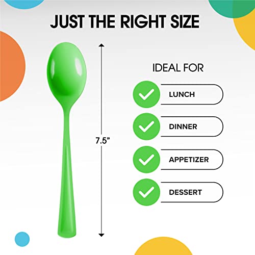Party Solids Plastic Spoons (200 Count)