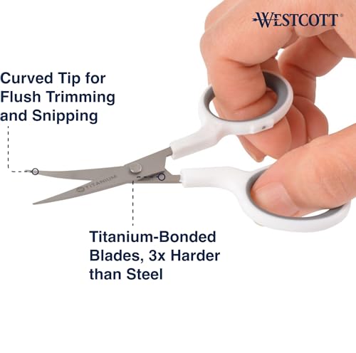4" Embroidery Scissors with Curved Titanium
