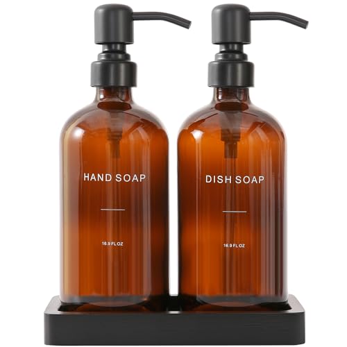 Amber Soap Dispenser Set (2 Count)