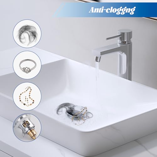 All Metal 2 in 1 Bathroom Sink Stopper