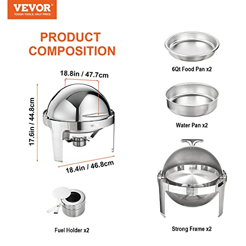 Roll Top Chafing Dish Buffet Set