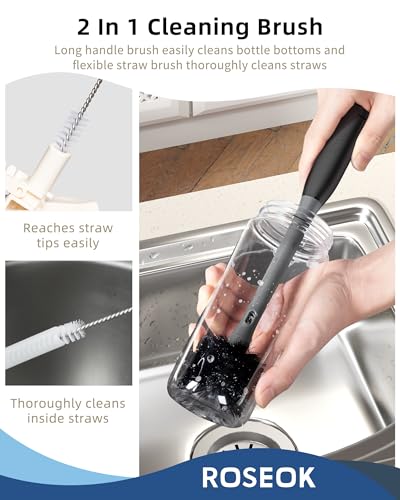 2 in 1 Bottle Brush with Straw Cleaner Brush