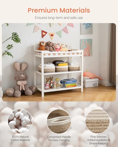 Small Woven Storage Basket for Organizing (3 Count)