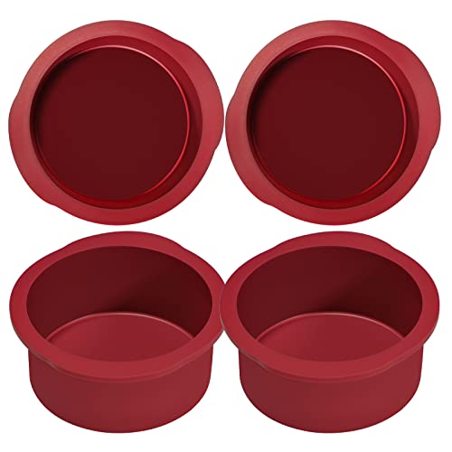 4 Inch Silicone Round Cake Pans Set of 4 (4 Count)